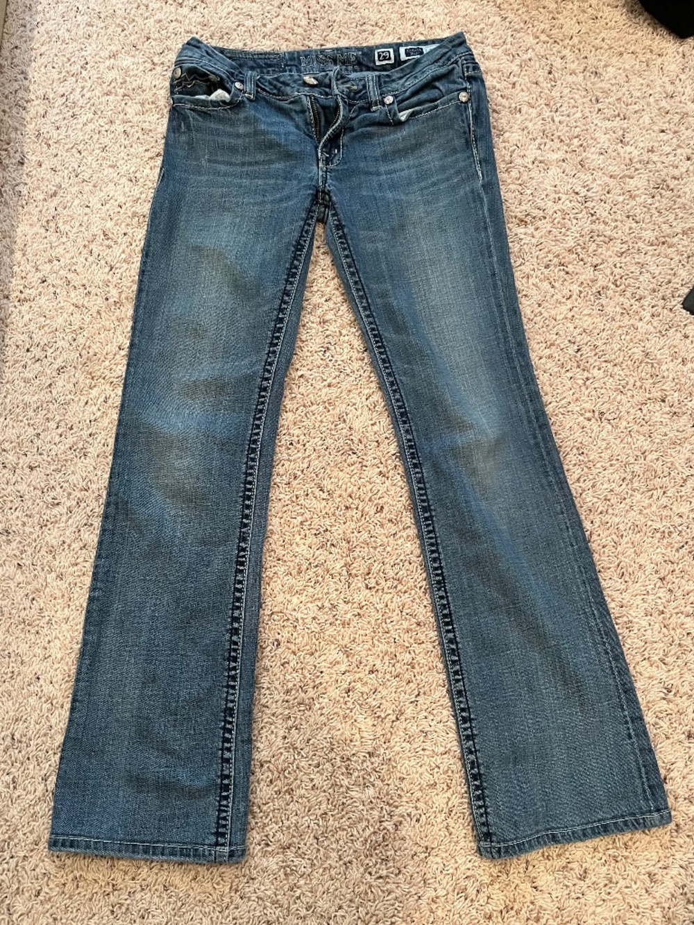 Miss Me Low Rise Boot Cut Jeans